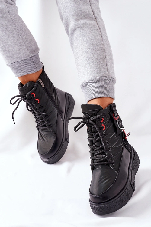 Damskie Śniegowce Czarne Cascia