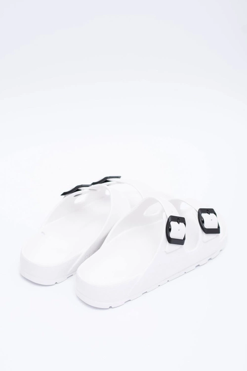 Klapki Damskie Lekkie Ogrodowe Białe