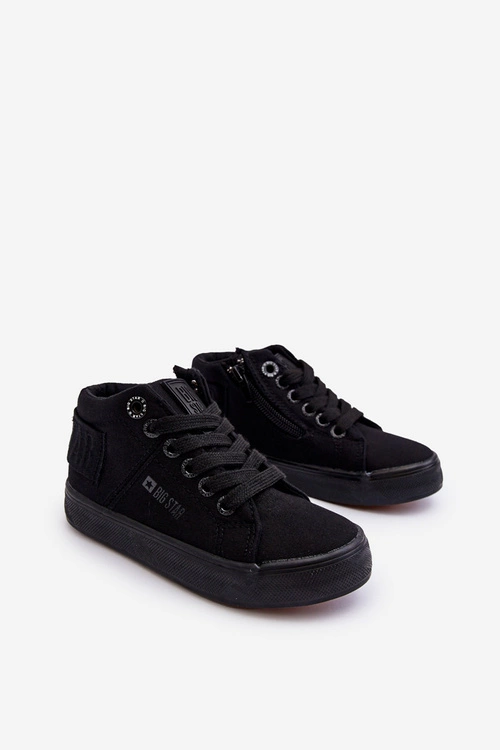 Dziecięce Klasyczne Wysokie Trampki Big Star LL374001 Czarne