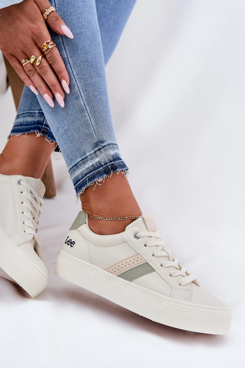 Sneakersy Damskie LEE LAYLA WOMEN LOW 50251003 Zgaszona Biel