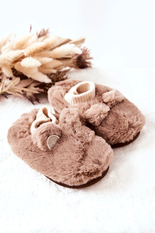 Papcie Ocieplane Ze Ściągaczem Brązowe Dessi