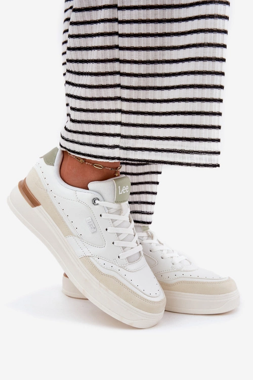 Sneakersy Damskie Na Platformie LEE EMMA WOMEN LOW 50251014.04L Beżowe