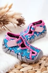 Buty Papcie Befado Na Rzep 190P100 Niebiesko-Różowe