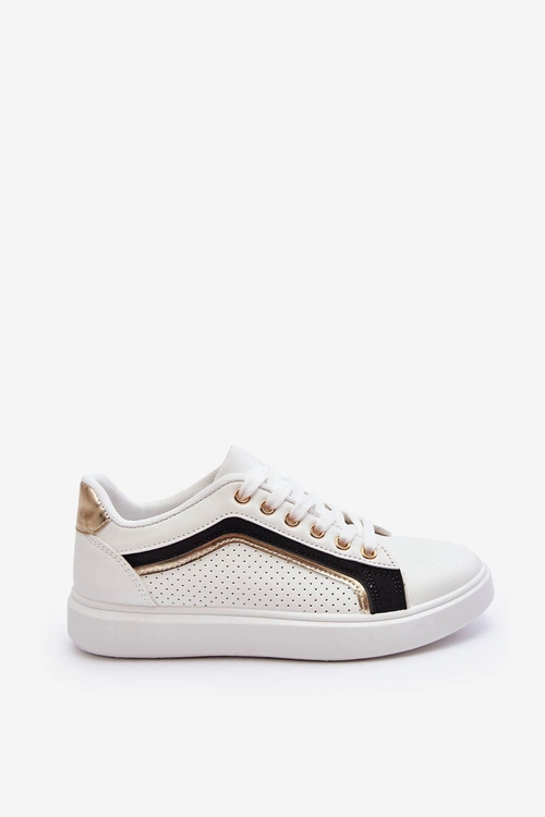 Niskie Klasyczne Buty Sportowe Damskie Białe Lamimi