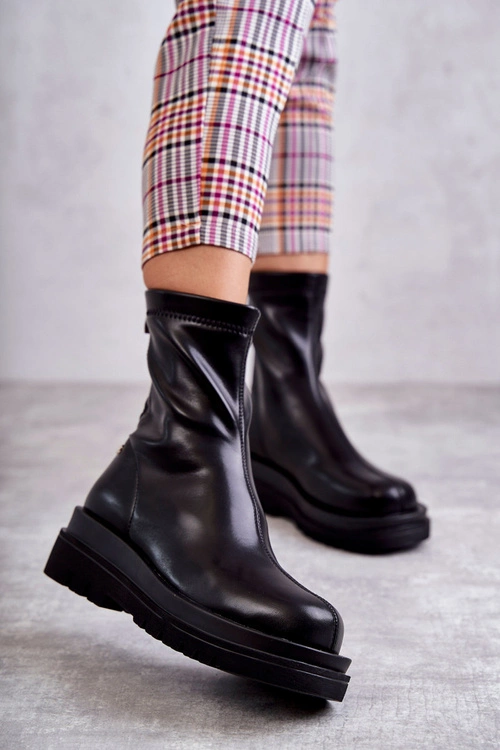 Wysokie Ocieplane Botki GOE KK2N4054 Czarne