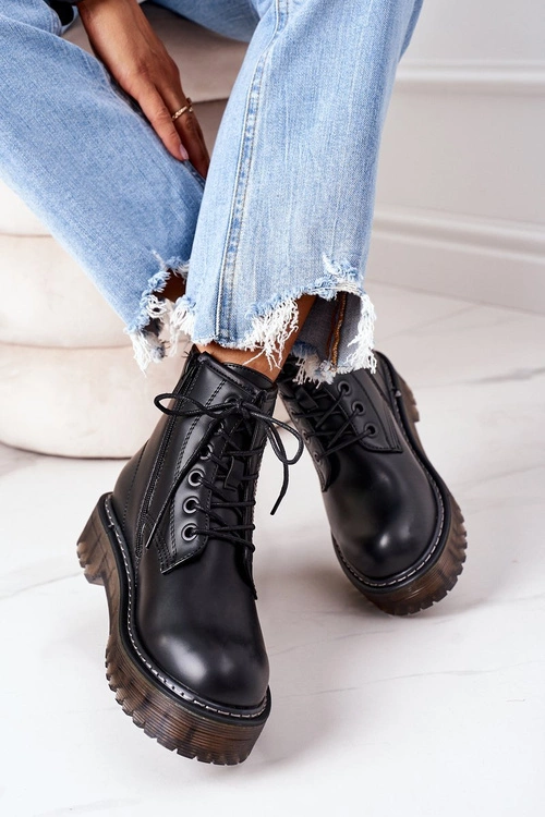 Damskie Ocieplane Workery Big Star II274110 Czarne