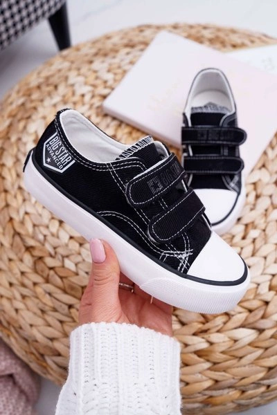 Dziecięce Trampki Na Rzepy Big Star FF374062 Czarne