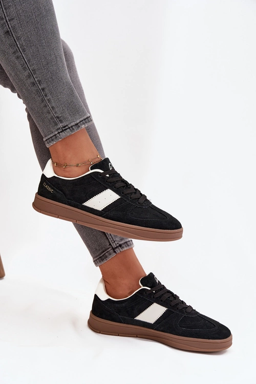 Zamszowe Sneakersy Damskie Vinceza 14029 Czarne