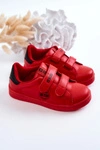 Dziecięce Trampki Na Rzepy Big Star DD374030 Czerwono-Czarne