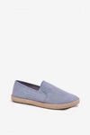 Espadryle Tenisówki Męskie Z Eko Zamszu Niebieskie Lunaria