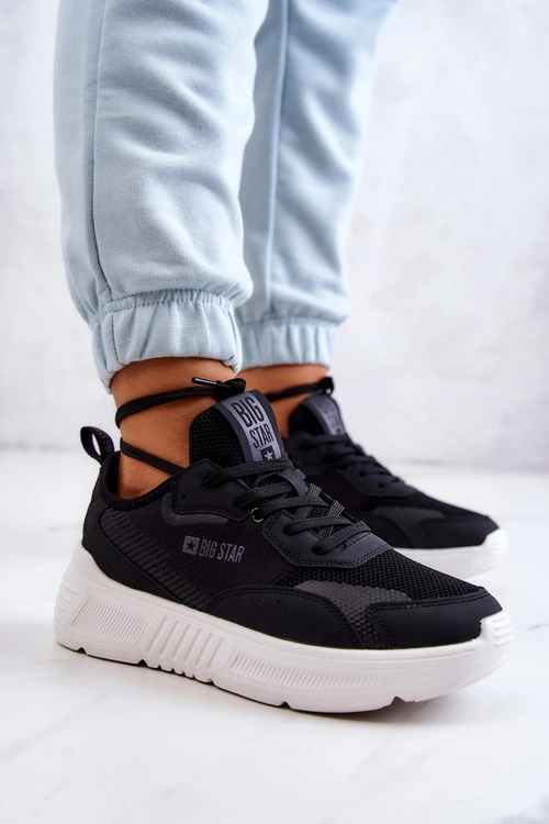 Modne Sneakersy Buty Sportowe Big Star JJ274598 Czarne