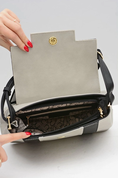 Nobo Damska Średnia Klasyczna Czarno Szara Torebka