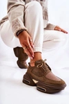 Damskie Sneakersy Sportowe Buty Khaki New Horizon