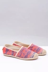 Lu Boo | Damskie Wsuwane Lniane Espadryle Aztec Koral Bimbi