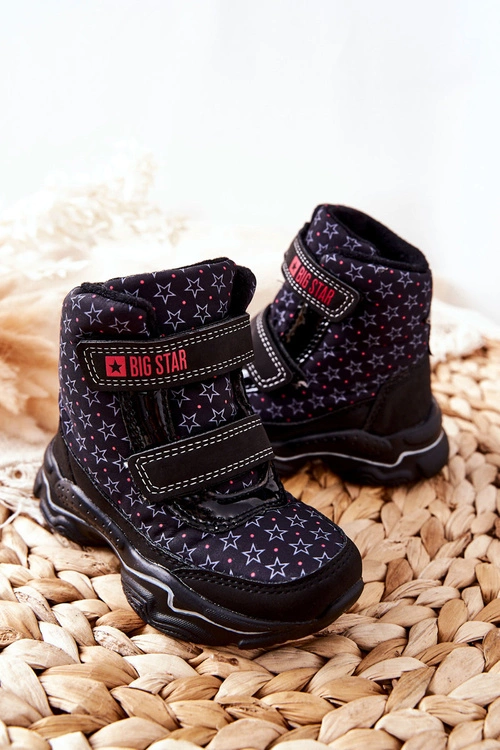 Dziecięce Botki Śniegowce Big Star II374091 Czarne