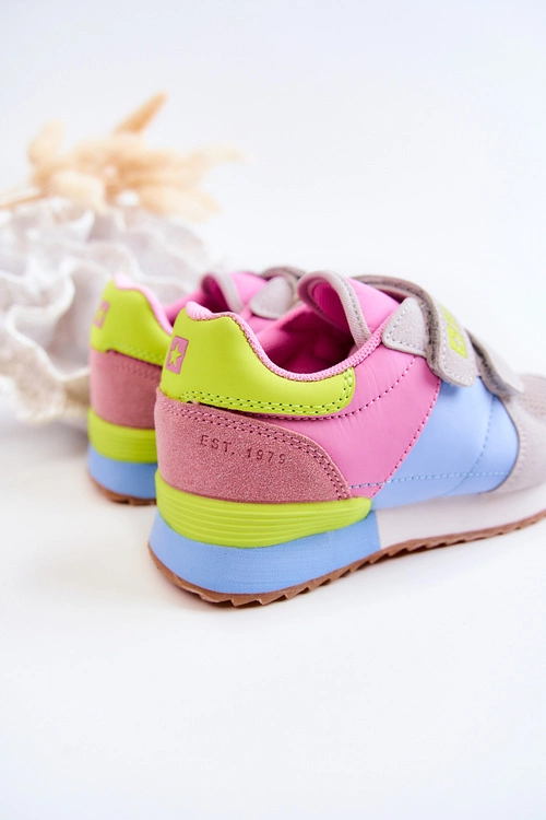 Dziecięce Sportowe Buty Memory Foam Big Star JJ374252 Różowo-Niebieskie
