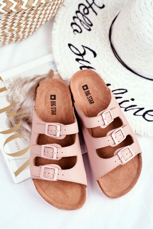 Klapki Damskie Big Star Pudrowy Róż FF274627