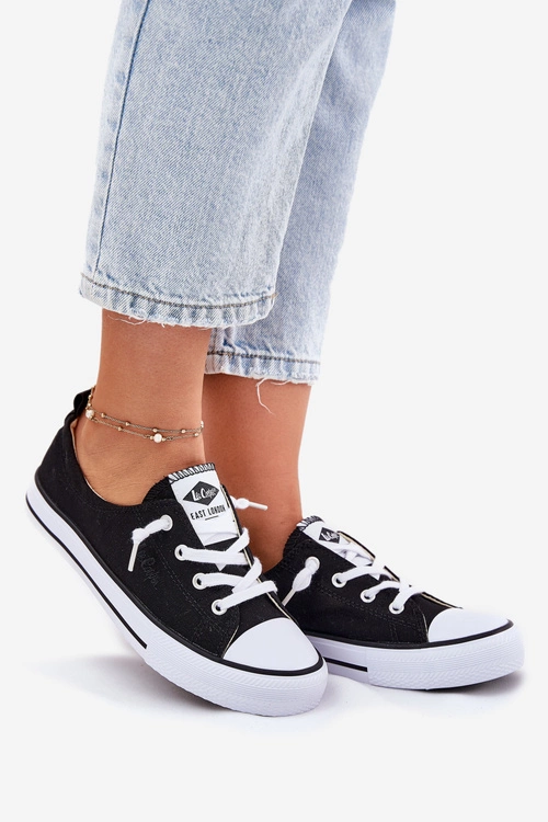 Materiałowe Trampki Damskie Lee Cooper LCW-25-02-3299L Czarne