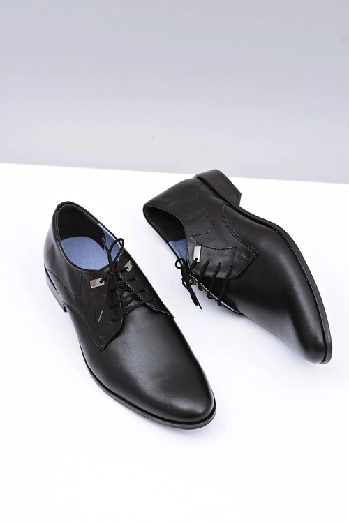 Eleganckie Czarne Półbuty Wizytowe Damaso