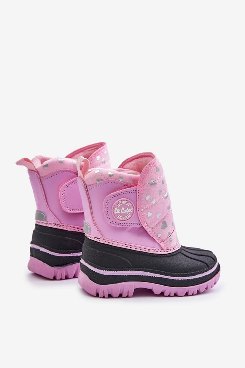 Śniegowce Dziecięce Na Rzep Lee Cooper LCJ-24-44-2863K Różowe