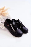 Dziecięce Skórzane Trampki BIG STAR JJ374311 Czarne