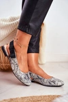 Baleriny Sergio Leone Szare Wężowy Wzór BL615