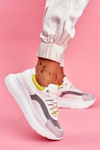 Sportowe Damskie Buty Sneakersy Białe Moretti