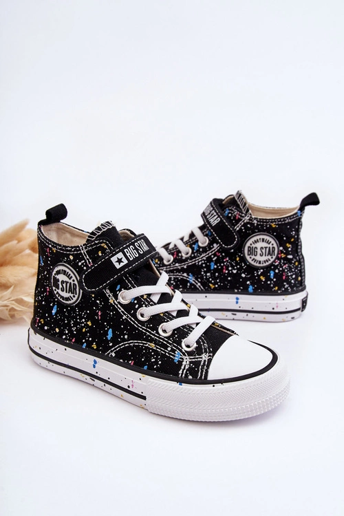 Dziecięce Wzorzyste Trampki Big Star LL374050 Czarne