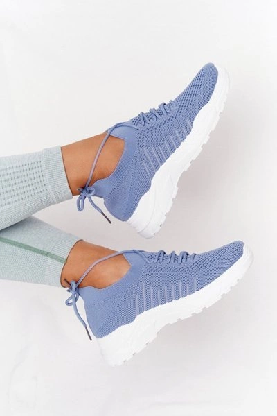 Damskie Sportowe Buty Sneakersy Niebieskie Ruler