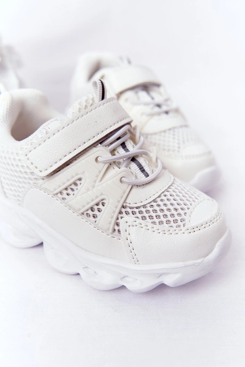 Dziecięce Sneakersy Ze Świecącą Podeszwą LED Białe So Cool!