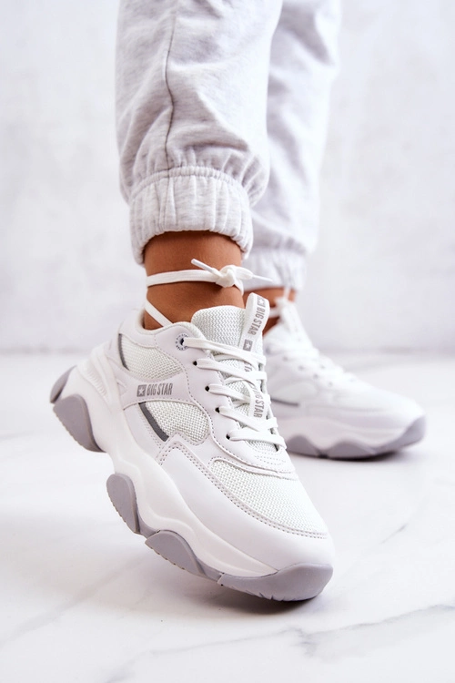 Damskie Sneakersy Buty Sportowe Big Star JJ274579 Białe