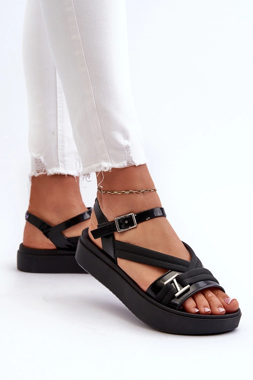 Pachnące Sandały Damskie Na Platformie ZAXY LL285064 Czarne