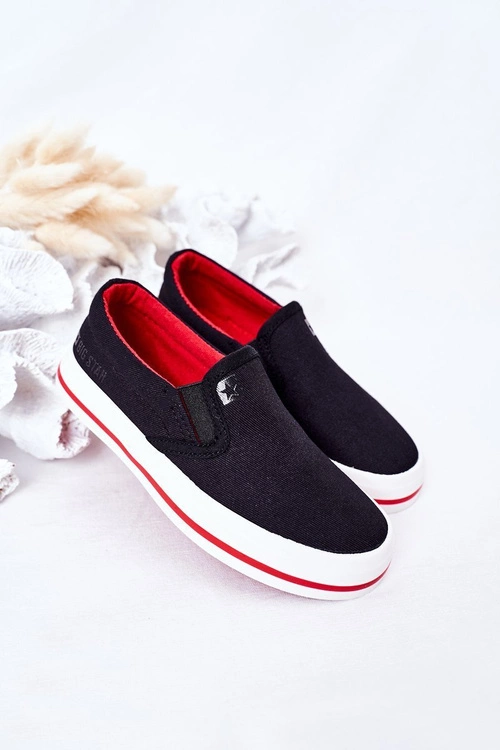 Dziecięce Wsuwane Tenisówki Slip-On Big Star HH374013 Czarne