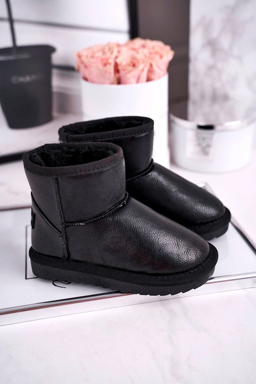 Ocieplane dziecięce botki śniegowce czarne Coraline