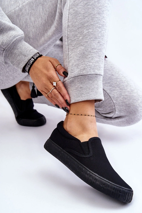 Damskie Tenisówki Slip-On Big Star LL274392 Czarne