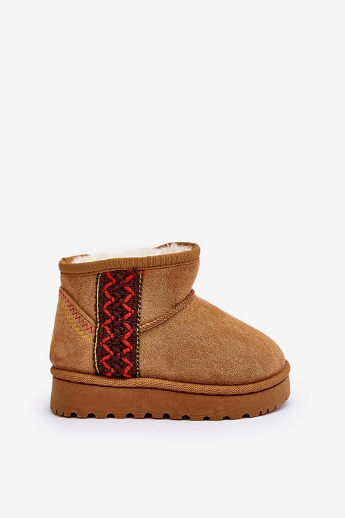 Śniegowce Botki Ocieplane Dziecięce Camel Leonora
