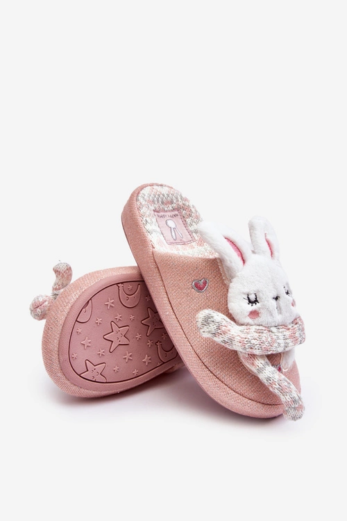 Dziecięce Kapcie Na Grubej Podeszwie Króliczki Różowe Dasca
