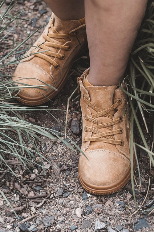 Dziecięce Wysokie Trampki Na Suwak Camel Boone