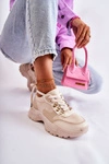 Damskie Zamszowe Buty Sportowe Sneakersy Jasnobeżowe Britany