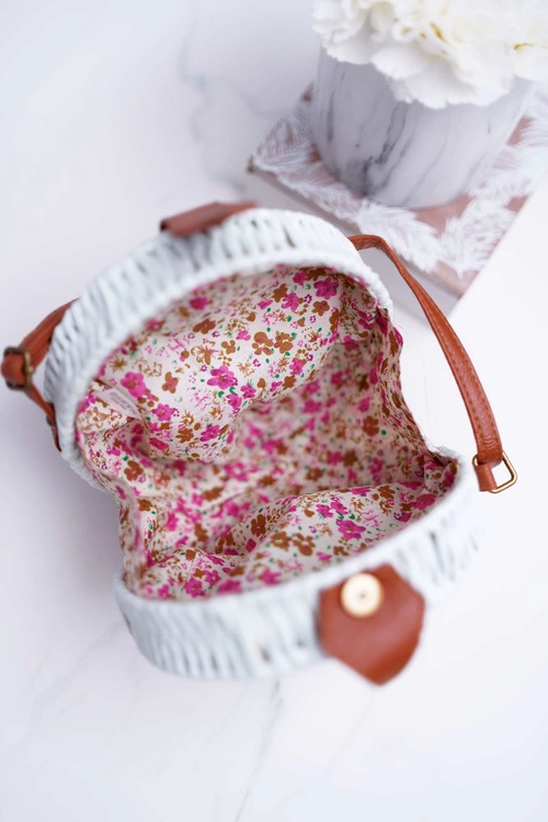 Torebka Pleciona Kuferek Sznurkowy Veeza Miętowa