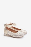 Dziecięce Brokatowe Balerinki Złote Pardride