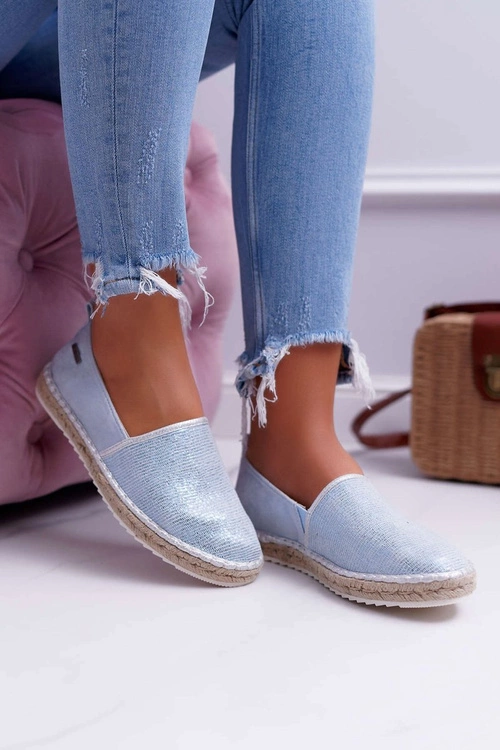 Espadryle Damskie Big Star Pleciona Podeszwa Błękitne DD274767