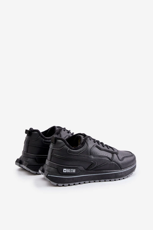 Ocieplane Sneakersy Męskie Big Star OO174675 HI-POLY SYSTEM Czarne