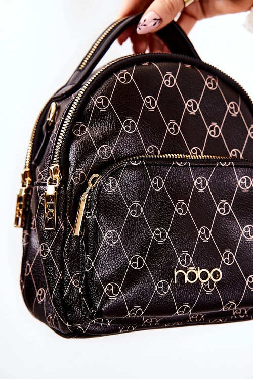 Damski Skórzany Plecak NOBO L1341-C020 Czarny