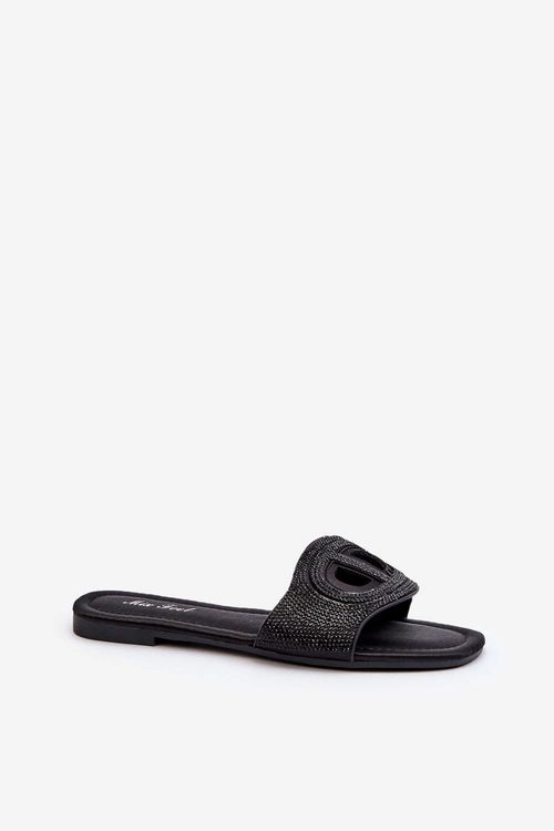 Klapki Damskie Na Płaskim Obcasie Czarne Dimrose