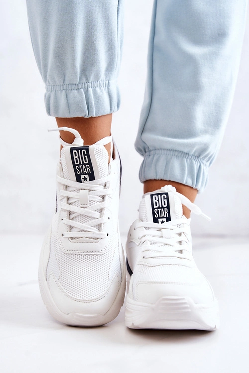 Modne Sneakersy Buty Sportowe Big Star JJ274596 Białe