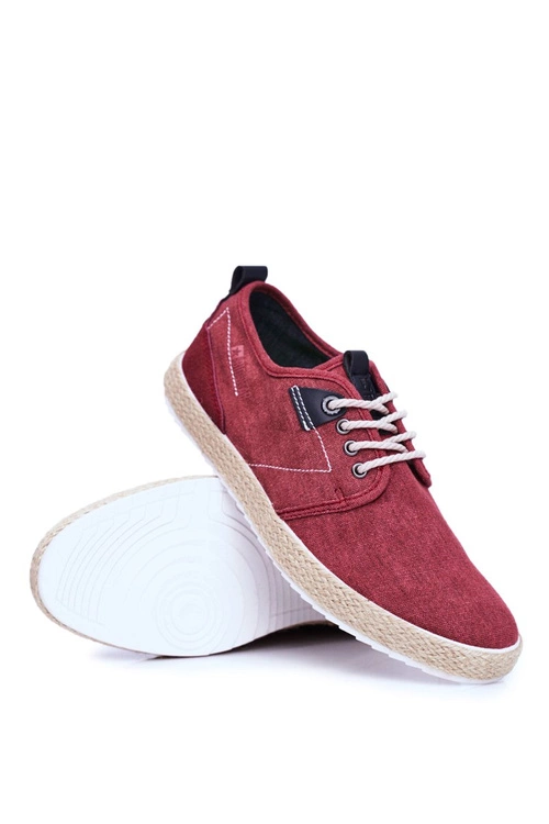 Trampki Męskie Big Star Espadryle Czerwone FF174151