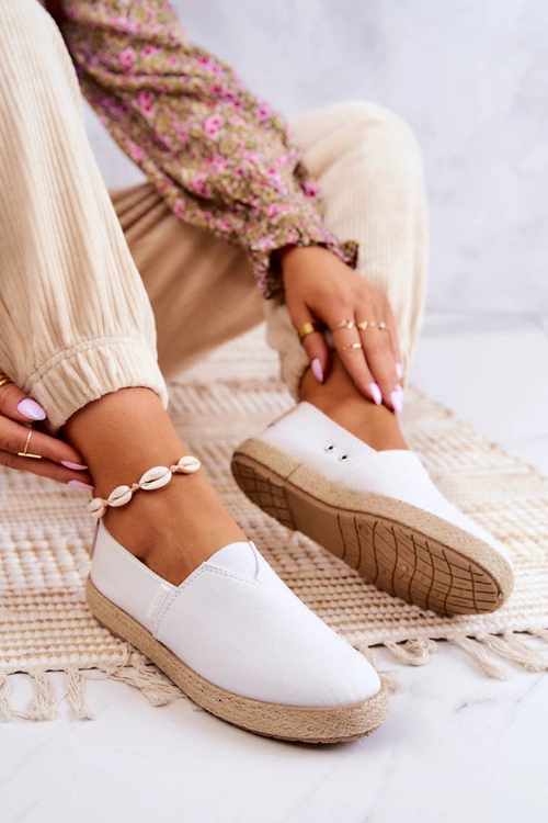 Modne Damskie Espadryle Cross Jeans JJ2R4001C Białe