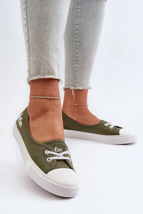 Tenisówki Trampki Damskie Lee Cooper LCW-24-31-2729 Zielone