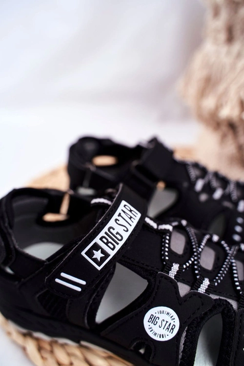 Sandałki Dziecięce Big Star Na Rzepy Czarne FF374210